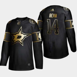 Herren Dallas Stars Eishockey Trikot Jamie Benn #14 2019 Golden Edition Schwarz Authentic Player